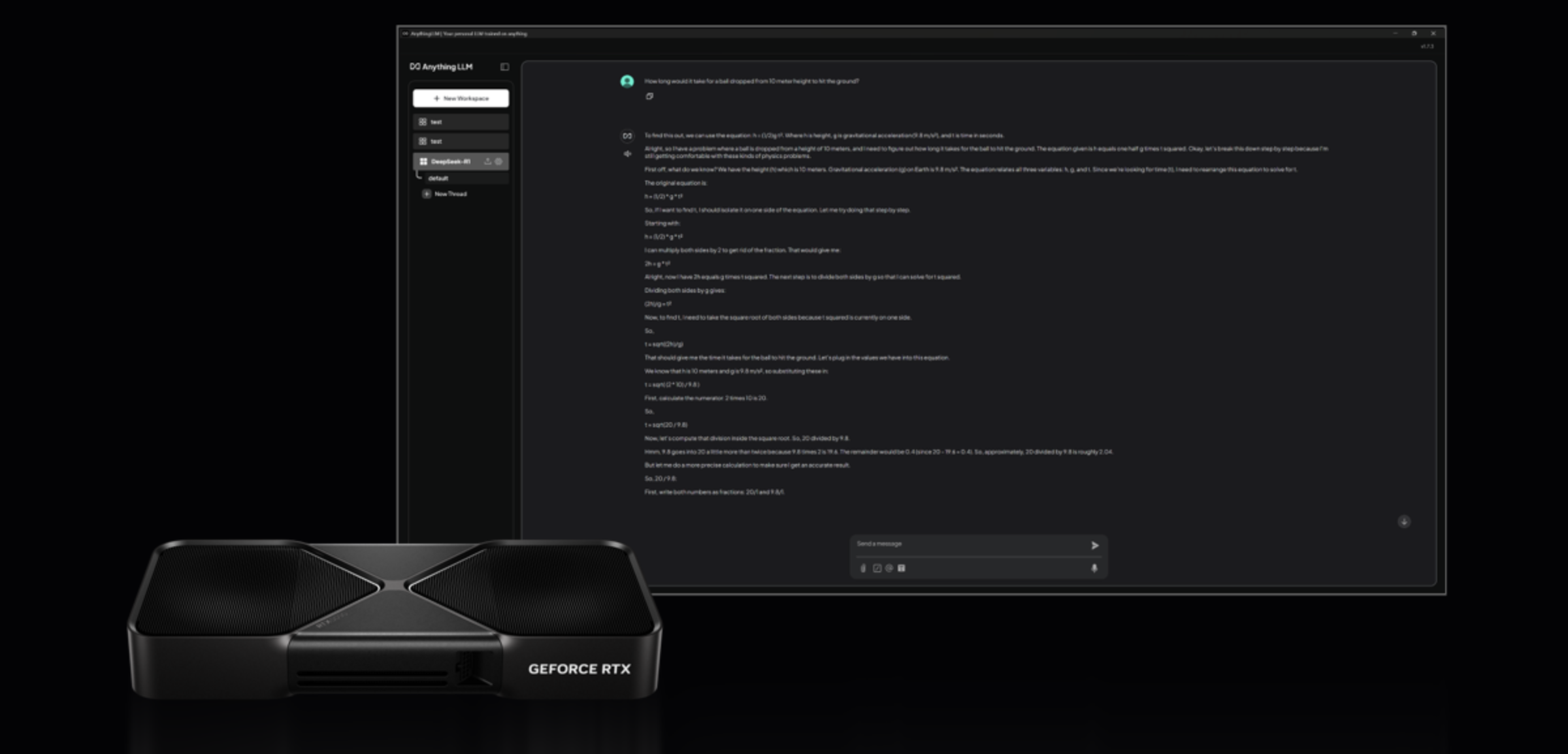 輝達最新：GeForce RTX 50 搭載 DeepSeek 加速推理模型在 PC 電腦本地運行